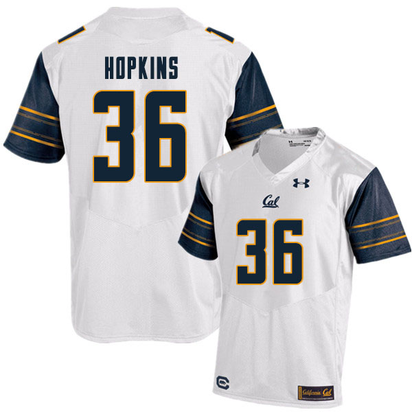Men #36 D'Shawn Hopkins Cal Bears College Football Jerseys Sale-White - Click Image to Close